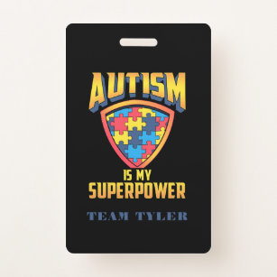 Autism Awareness Custom Team Support Event Badge