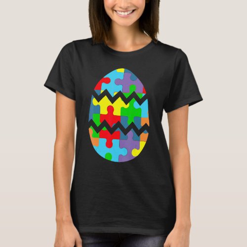 Autism Awareness Cute Easter Egg Puzzle T_Shirt