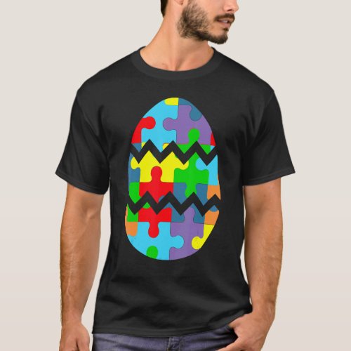 Autism Awareness Cute Easter Egg Puzzle T_Shirt