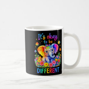 Autism Awareness Cute Elephant Animal Its Ok To Be Coffee Mug