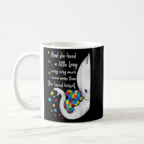 Autism Awareness Cute Elephants Mom And Kid  Coffee Mug