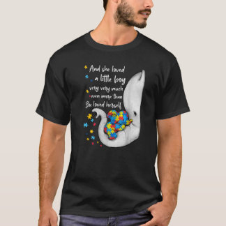 Autism Awareness  Cute Elephants Mom And Kid T-Shirt