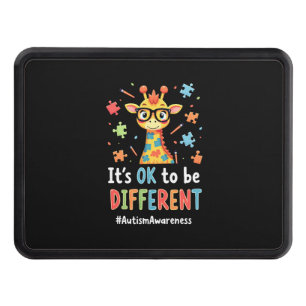 Autism Awareness Cute Giraffe Animal Its Ok To Be Hitch Cover