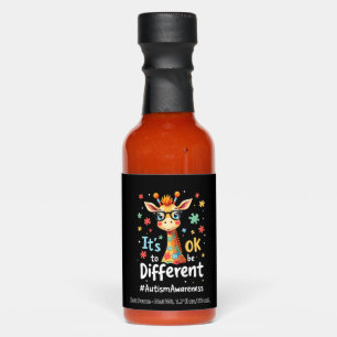 Autism Awareness Cute Giraffe Animal Its Ok To Be Hot Sauces