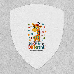 Autism Awareness Cute Giraffe Animal Its Ok To Be Patch