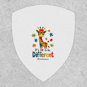 Autism Awareness Cute Giraffe Animal Its Ok To Be Patch