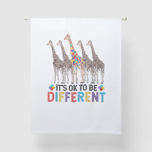 Autism Awareness Cute Giraffe Animal It's Ok To Be Sheer Curtains