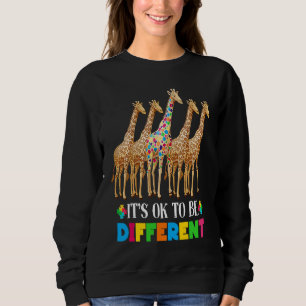 Autism Awareness Cute Giraffe Animal It's Ok To Be Sweatshirt