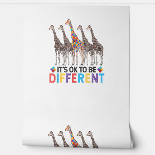 Autism Awareness Cute Giraffe Animal It's Ok To Be Wallpaper