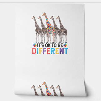 Autism Awareness Cute Giraffe Animal It's Ok To Be Wallpaper