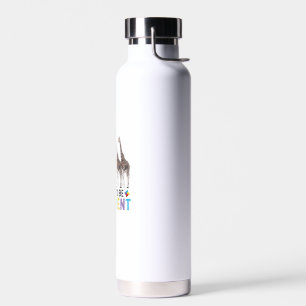 Autism Awareness Cute Giraffe Animal It's Ok To Be Water Bottle