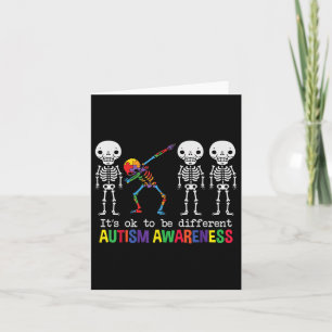 Autism Awareness Dabbing Skeleton Its Not A Disabi Card