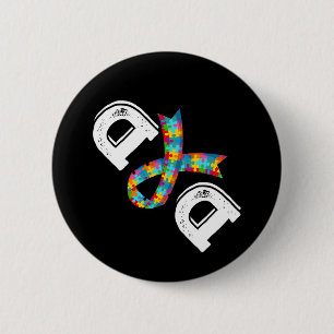 Autism Awareness Dad Father Acceptance Diffirent R Button