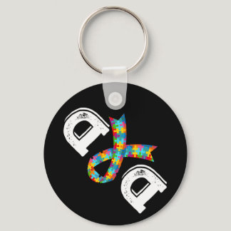 Autism Awareness Dad Father Acceptance Diffirent R Keychain