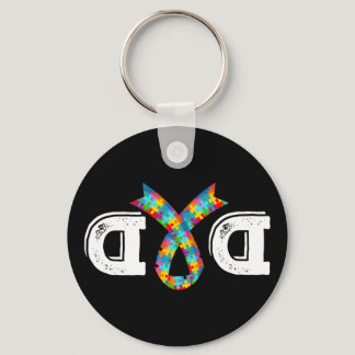 Autism Awareness Dad Father Acceptance Diffirent R Keychain