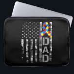 Autism Awareness Dad USA Flag Fathers day Laptop Sleeve<br><div class="desc">Autism Awareness Dad USA Flag Fathers day</div>