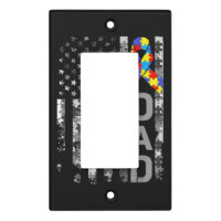 Autism Awareness Dad USA Flag Fathers day