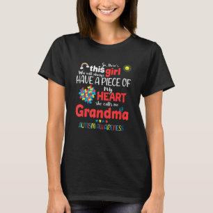 Autism Awareness Day Autistic Girl Autism Grandma T-Shirt