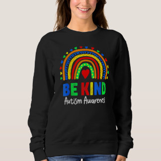 Autism Awareness Day  Colorful Rainbow Be Kind Kid Sweatshirt