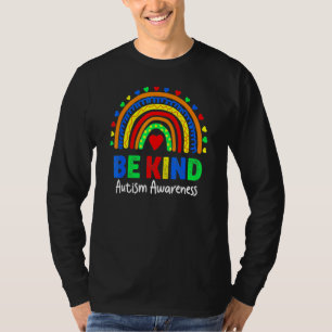 Autism Awareness Day Colorful Rainbow Be Kind Kid T-Shirt