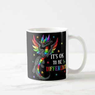 Autism Awareness Day Dragon Gift It's Ok To Be Dif Coffee Mug