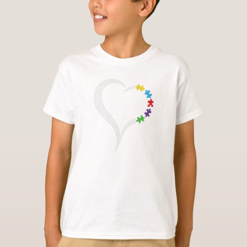Autism Awareness Day Gift Flag Puzzle Piece Color T_Shirt