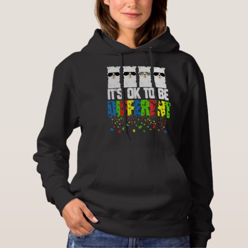 Autism Awareness Day Llama  Its Ok To Be Different Hoodie