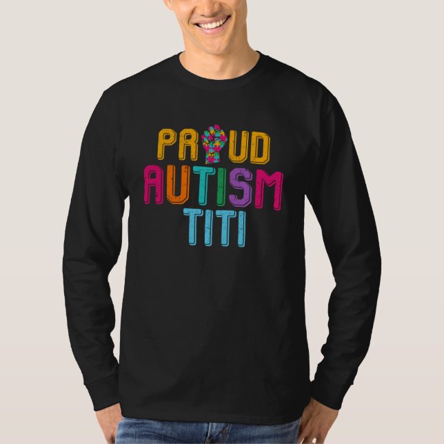 Autism Awareness Day Matching Family Proud Autism  T-Shirt (Front)
