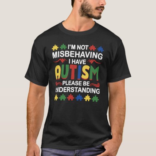Autism Awareness Day Puzzle Pieces Autistic Spectr T-Shirt