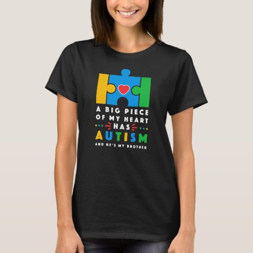 Autism Awareness Day Sister Sayings Kids Design T_Shirt