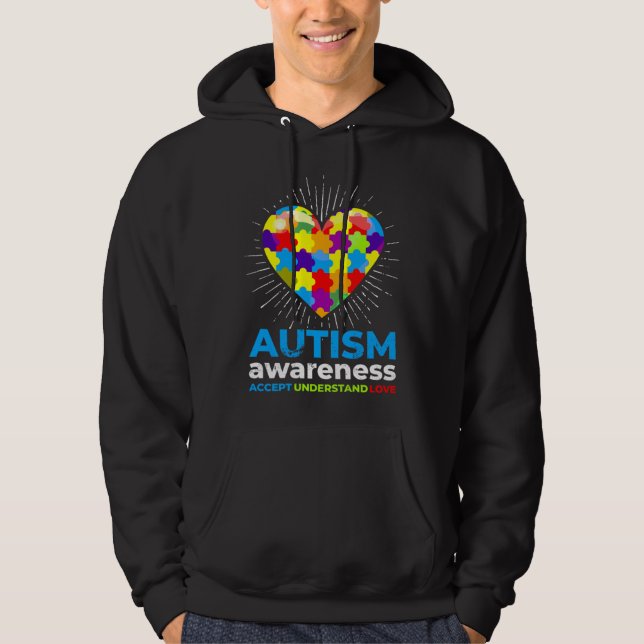 Autism Awareness Day Support Accept Understand Lov Hoodie (Front)