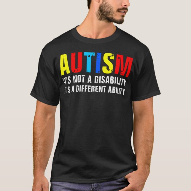 Autism Awareness Different Ability Neurodiversity T-Shirt (Front)