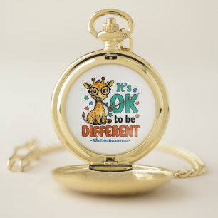 Autism Awareness Different Giraffe Vintage Shirt_1 Pocket Watch