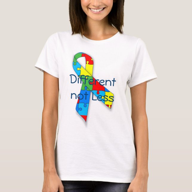 Autism awareness Different not Less t-shirt (Front)