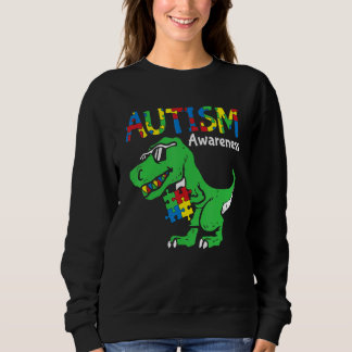 Autism Awareness Dino Autistic Toddler Boys Cute D Sweatshirt