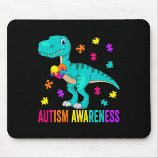 Autism Awareness Dinosaur Colorful Autism Puzzle P Mouse Pad