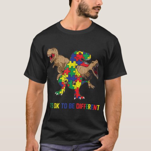 Autism Awareness Dinosaur Lovers Dino Boys Girls K T_Shirt