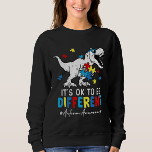 Autism Awareness Dinosaur Rex It s Ok To Be Differ Sweatshirt