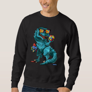Autism Awareness Dinosaur Shirt T Rex Heart Puzzle
