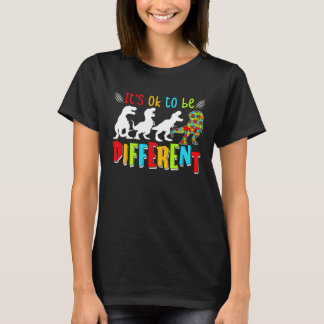 Autism Awareness Dinosaurs Kid Boys Autism Differe T-Shirt