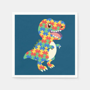 Autism Awareness Dinosaurs Napkins