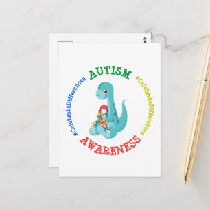 Autism Awareness Dinosaurs Postcard