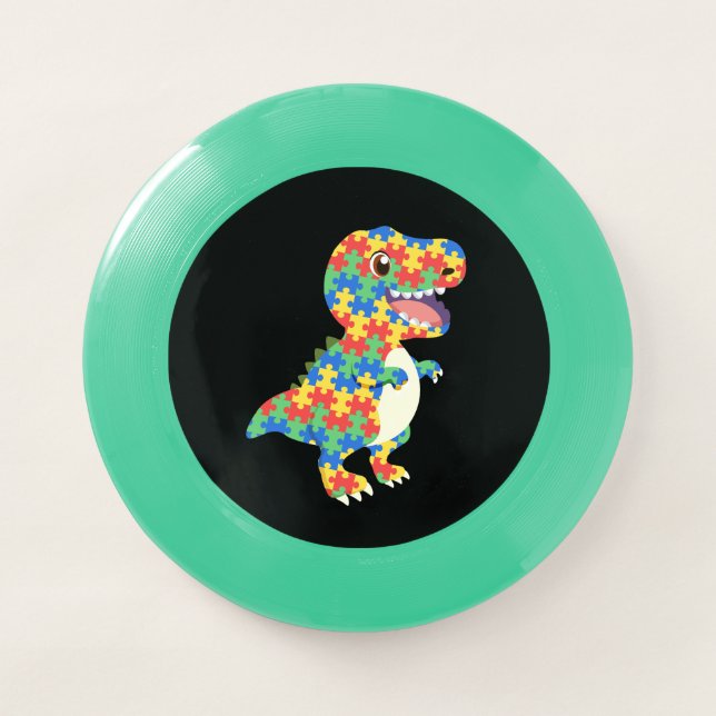 Autism Awareness Dinosaurs Wham-O Frisbee (Front)