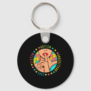 Autism Awareness Disabilities Month 2 Keychain