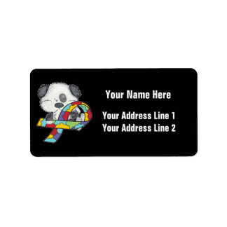 AUtism Awareness Dog Label