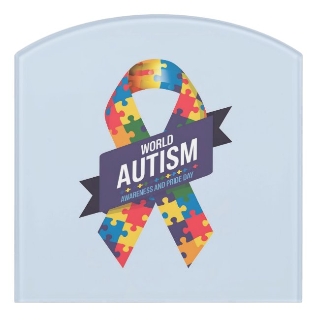 Autism Awareness Door Sign (Contour Front)