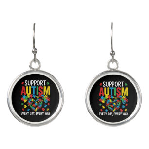 Autism awareness earrings