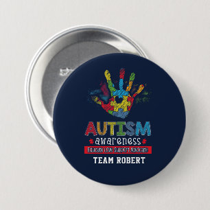 Autism Awareness Educate Advocate Custom Button