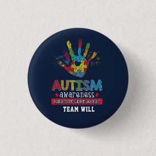 Autism Awareness Educate Advocate Custom Button