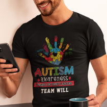 Autism Awareness Educate Advocate Custom Team T-Shirt